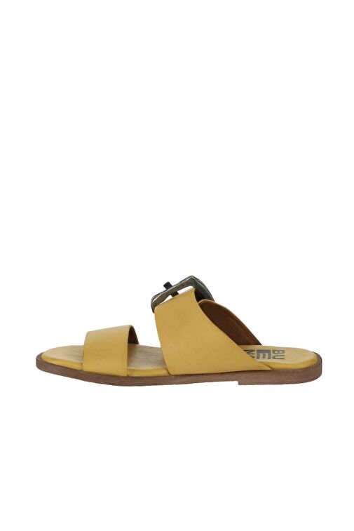 Bueno Shoes Sarı Deri Kadın Düz Terlik 01wy2001 - Görsel 5
