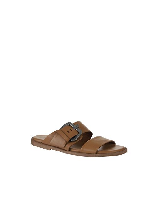 Bueno Shoes Taba Deri Kadın Düz Terlik 01wy2001 - Görsel 4