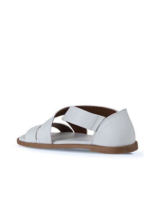 Bueno Shoes Beyaz Deri Kadın Sandalet 01wy2002 - Görsel 6