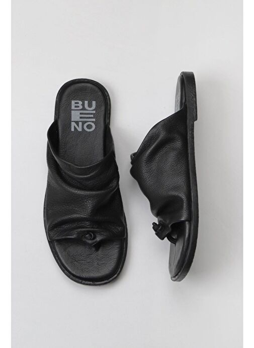 Bueno Shoes Siyah Deri Kadın Parmak Arası Terlik 01wy2003 - Görsel 2