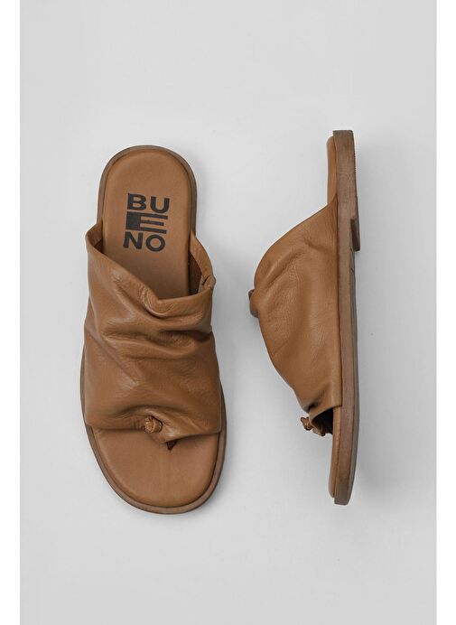 Bueno Shoes Taba Deri Kadın Parmak Arası Terlik 01wy2003 - Görsel 2
