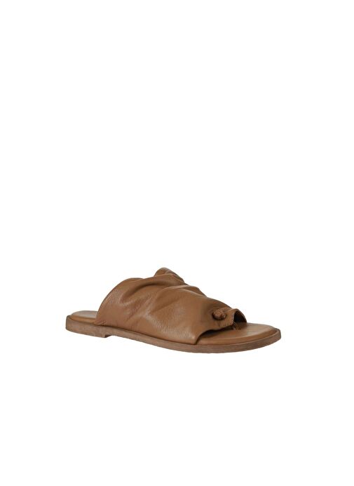 Bueno Shoes Taba Deri Kadın Parmak Arası Terlik 01wy2003 - Görsel 4