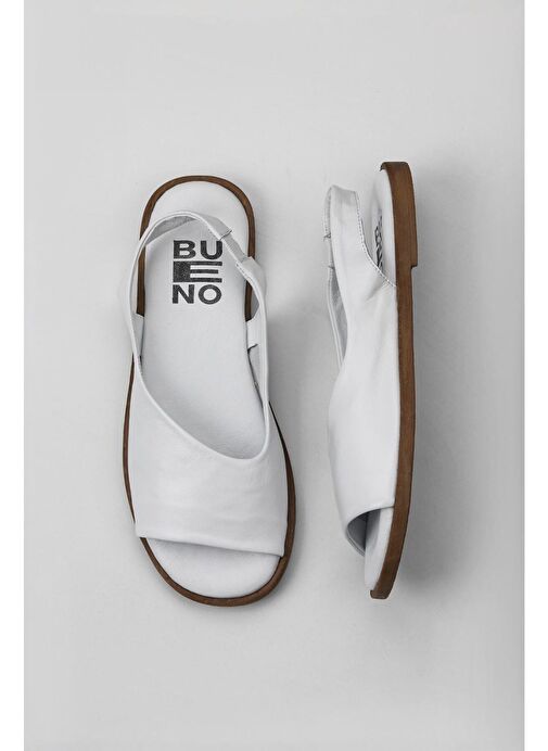Bueno Shoes Beyaz Deri Kadın Sandalet 01wy2005 - Görsel 2
