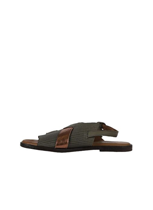 Bueno Shoes Haki Taba Deri Kadın Sandalet 01wy2012 - Görsel 5