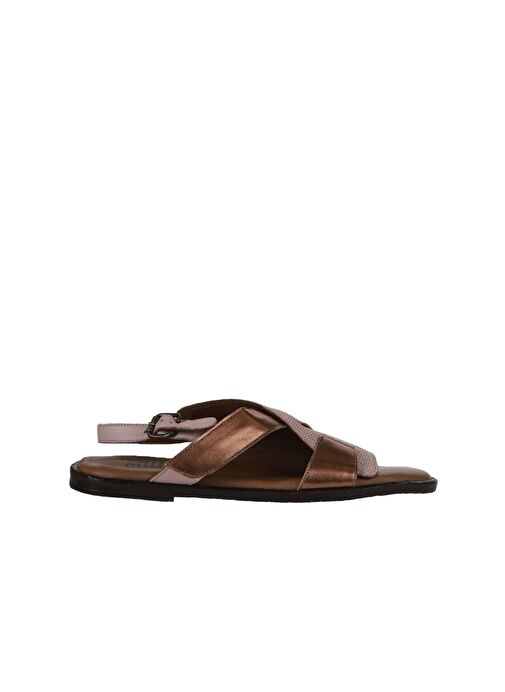 Bueno Shoes Pudra Taba Deri Kadın Sandalet 01wy2012 - Görsel 3