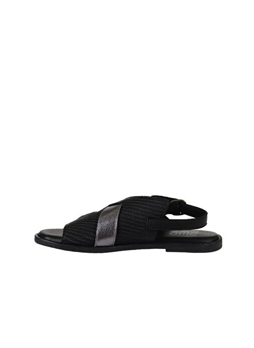 Bueno Shoes Siyah Multi Deri Kadın Sandalet 01wy2012 - Görsel 5