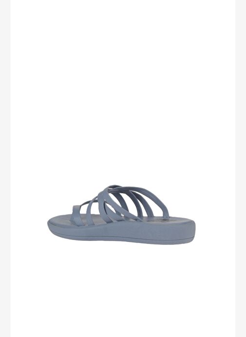 Bueno Shoes Mavi Deri Kadın Parmak Arası Terlik 01wy2317 - Görsel 6