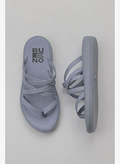 Bueno Shoes Mavi Deri Kadın Parmak Arası Terlik 01wy2317 - Görsel 2