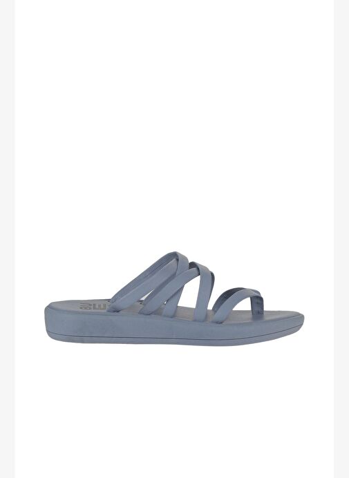 Bueno Shoes Mavi Deri Kadın Parmak Arası Terlik 01wy2317 - Görsel 3