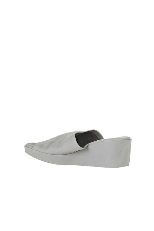 Bueno Shoes Ekru Deri Kadın Dolgu Topuklu Terlik 01wy2404 - Görsel 6