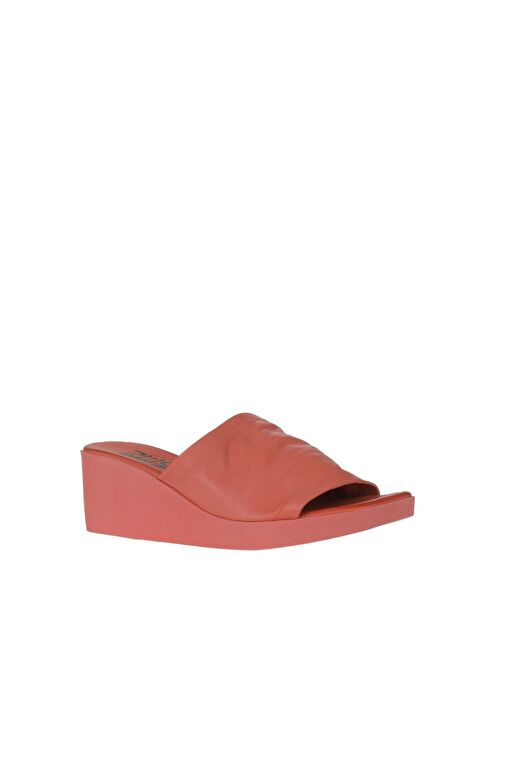 Bueno Shoes Mercan Deri Kadın Dolgu Topuklu Terlik 01wy2404 - Görsel 4