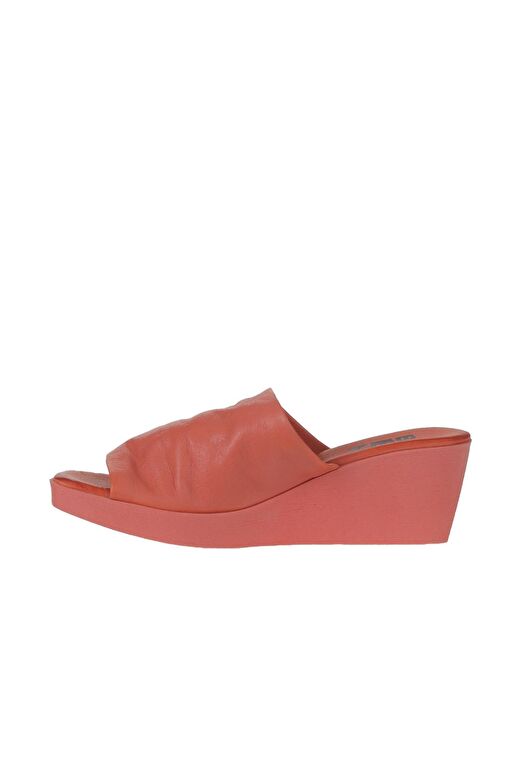 Bueno Shoes Mercan Deri Kadın Dolgu Topuklu Terlik 01wy2404 - Görsel 5