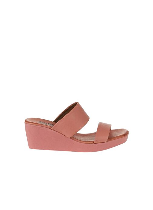 Bueno Shoes Pembe Deri Kadın Dolgu Topuklu Terlik 01wy2409 - Görsel 3