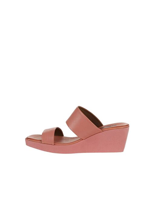 Bueno Shoes Pembe Deri Kadın Dolgu Topuklu Terlik 01wy2409 - Görsel 5