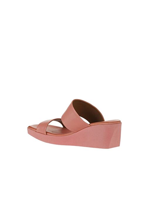 Bueno Shoes Pembe Deri Kadın Dolgu Topuklu Terlik 01wy2409 - Görsel 6