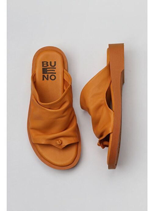 Bueno Shoes Turuncu Deri Kadın Parmak Arası Terlik 01wy2910 - Görsel 2