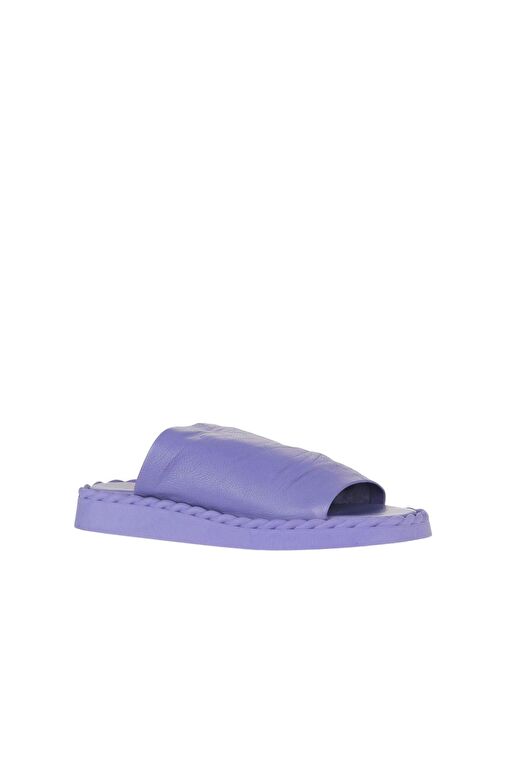 Bueno Shoes Lila Deri Kadın Düz Terlik 01wy9109 - Görsel 4