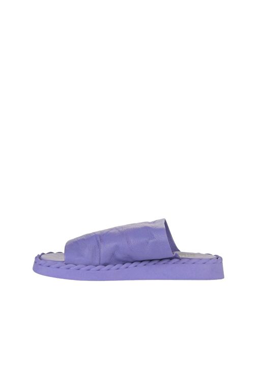 Bueno Shoes Lila Deri Kadın Düz Terlik 01wy9109 - Görsel 5