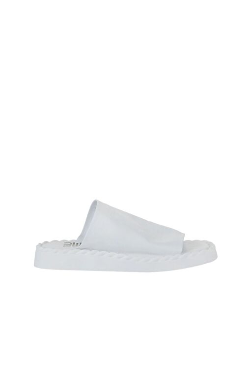 Bueno Shoes Beyaz Deri Kadın Düz Terlik 01wy9109 - Görsel 3