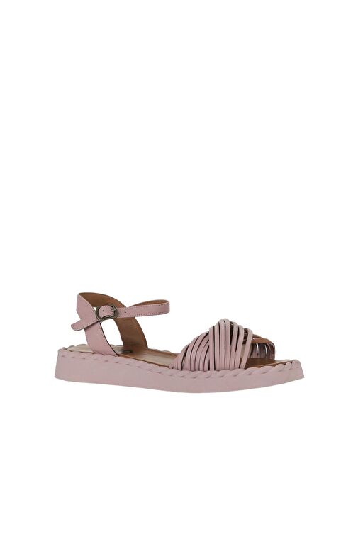 Bueno Shoes Gül Kurusu Deri Kadın Düz Sandalet 01wy9110 - Görsel 4