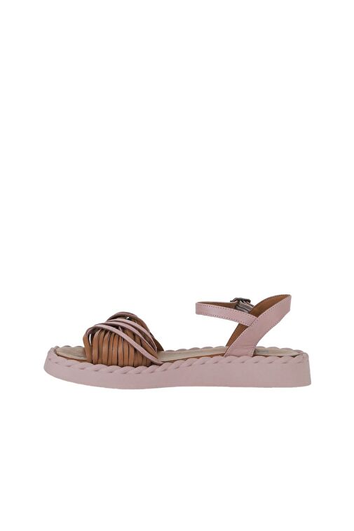 Bueno Shoes Gül Kurusu Deri Kadın Düz Sandalet 01wy9110 - Görsel 5