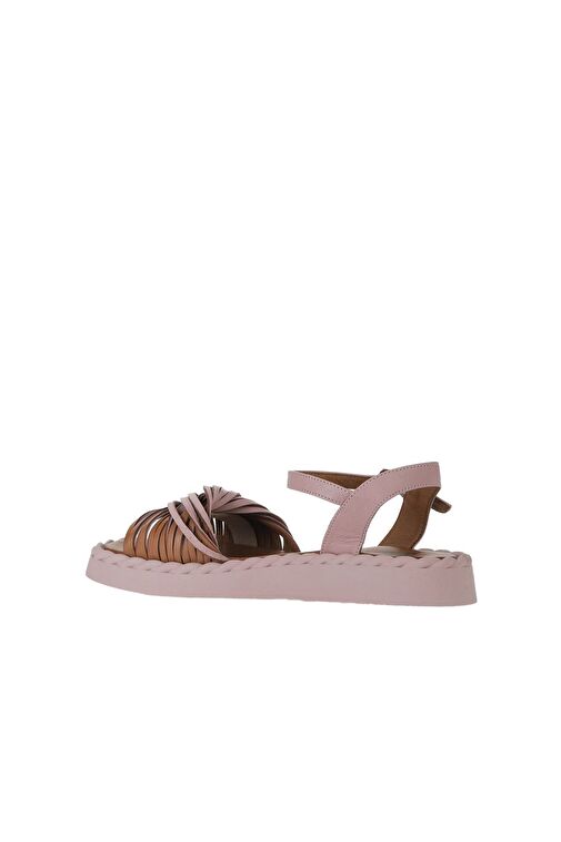 Bueno Shoes Gül Kurusu Deri Kadın Düz Sandalet 01wy9110 - Görsel 6