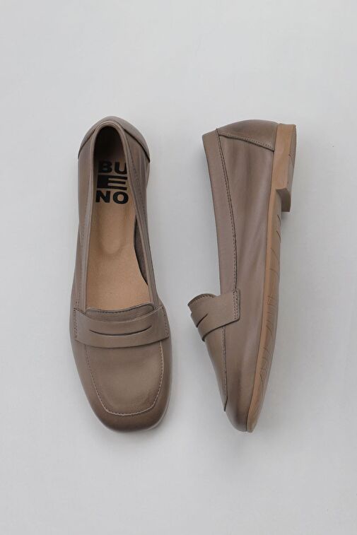 Bueno Shoes Gri Deri Kadın Loafer 01wy0801 - Görsel 2
