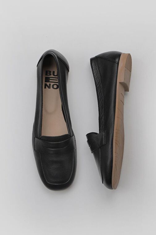 Bueno Shoes Siyah Deri Kadın Loafer 01wy0801 - Görsel 2