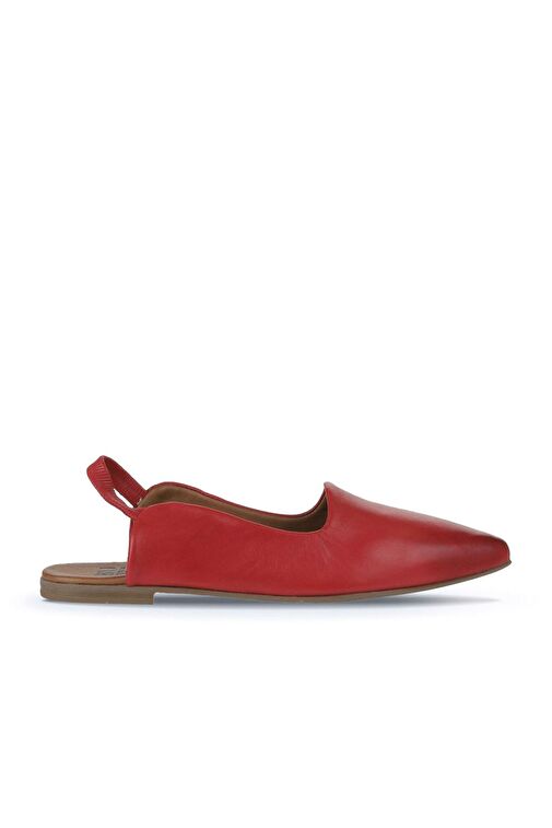 Bueno Shoes Kırmızı Deri Kadın Düz Sandalet 01wy1802 - Görsel 3