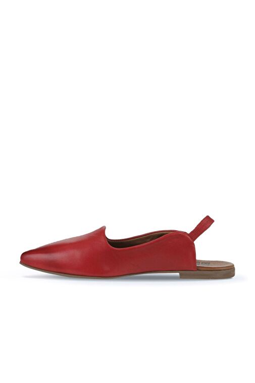 Bueno Shoes Kırmızı Deri Kadın Düz Sandalet 01wy1802 - Görsel 5