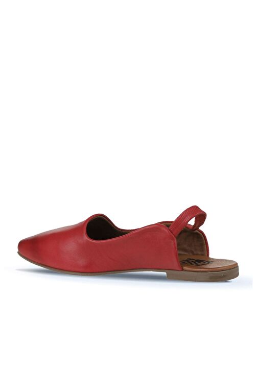 Bueno Shoes Kırmızı Deri Kadın Düz Sandalet 01wy1802 - Görsel 6