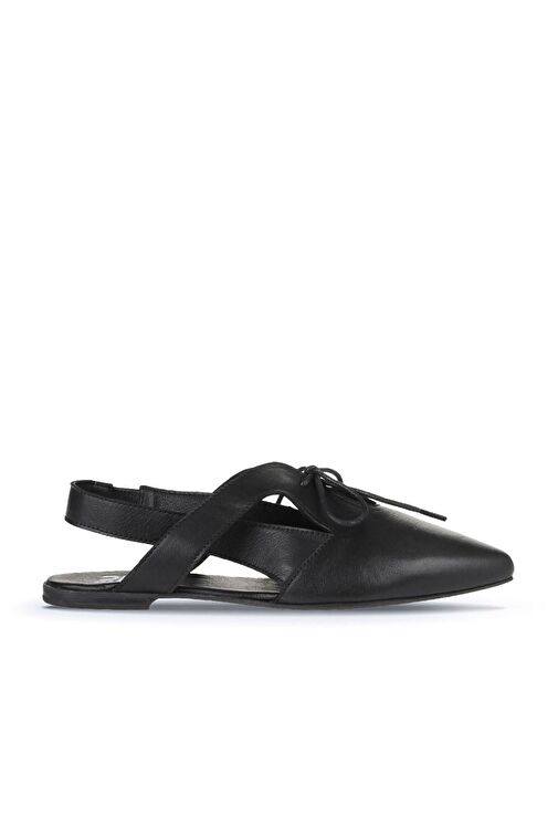 Bueno Shoes Siyah Deri Kadın Düz Sandalet 01wy1803 - Görsel 2