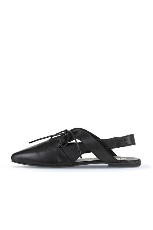 Bueno Shoes Siyah Deri Kadın Düz Sandalet 01wy1803 - Görsel 5