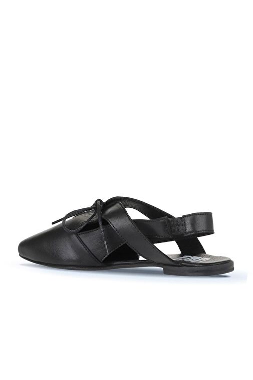 Bueno Shoes Siyah Deri Kadın Düz Sandalet 01wy1803 - Görsel 6