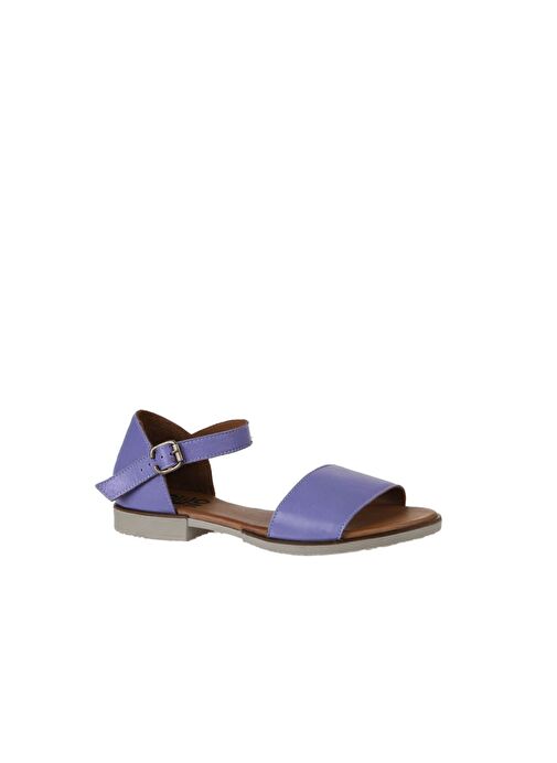 Bueno Shoes Lila Deri Kadın Sandalet 01wy2502 - Görsel 4