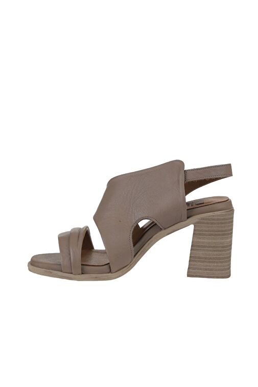 Bueno Shoes Gri Deri Kadın Topuklu Sandalet 01wy3705 - Görsel 5