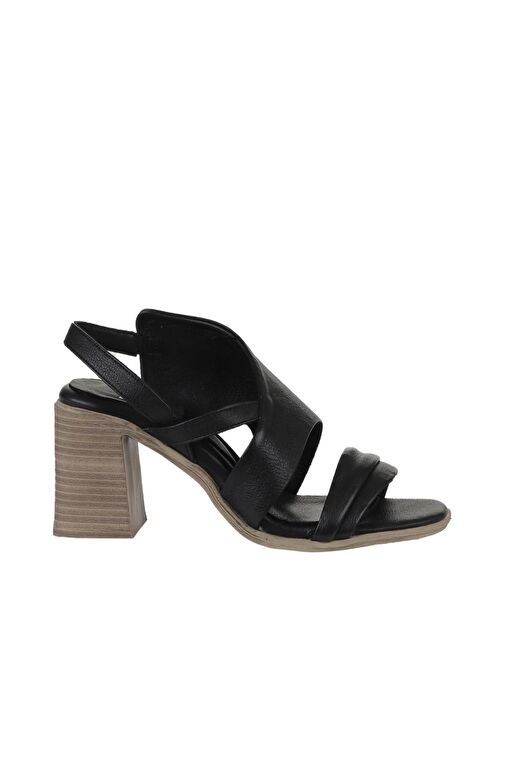 Bueno Shoes Siyah Deri Kadın Topuklu Sandalet 01wy3705 - Görsel 3