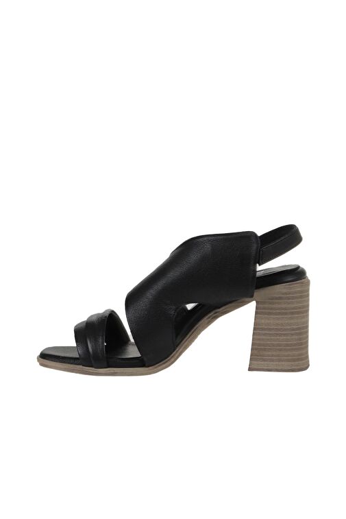 Bueno Shoes Siyah Deri Kadın Topuklu Sandalet 01wy3705 - Görsel 5