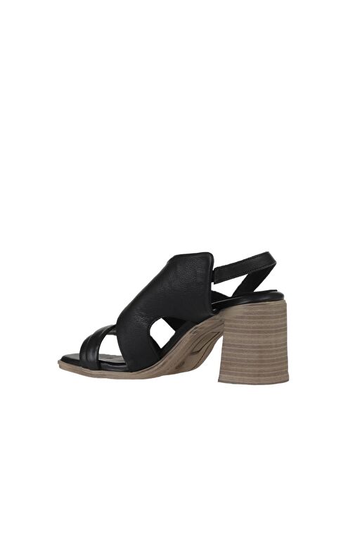 Bueno Shoes Siyah Deri Kadın Topuklu Sandalet 01wy3705 - Görsel 6