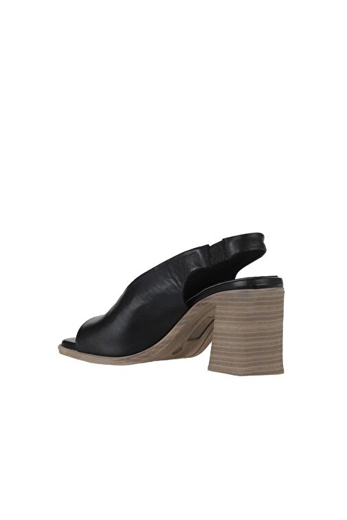 Bueno Shoes Siyah Deri Kadın Topuklu Sandalet 01wy3706 - Görsel 6