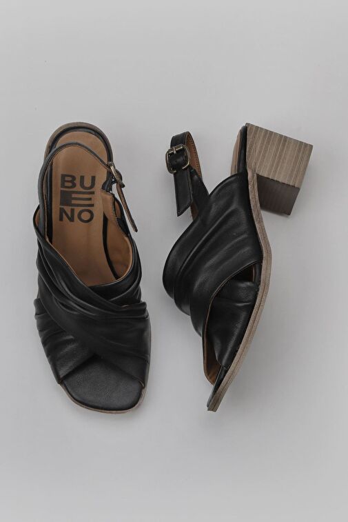 Bueno Shoes Siyah Deri Kadın Topuklu Sandalet 01wy4902 - Görsel 2