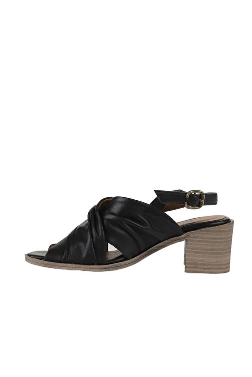 Bueno Shoes Siyah Deri Kadın Topuklu Sandalet 01wy4902 - Görsel 5