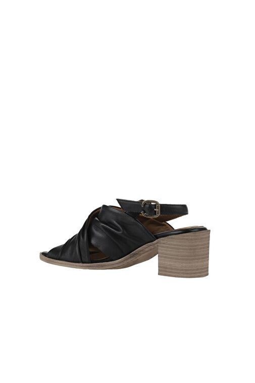Bueno Shoes Siyah Deri Kadın Topuklu Sandalet 01wy4902 - Görsel 6