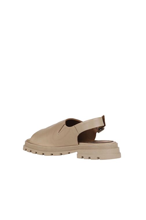 Bueno Shoes Vizon Deri Kadın Düz Sandalet 01wy5506 - Görsel 6