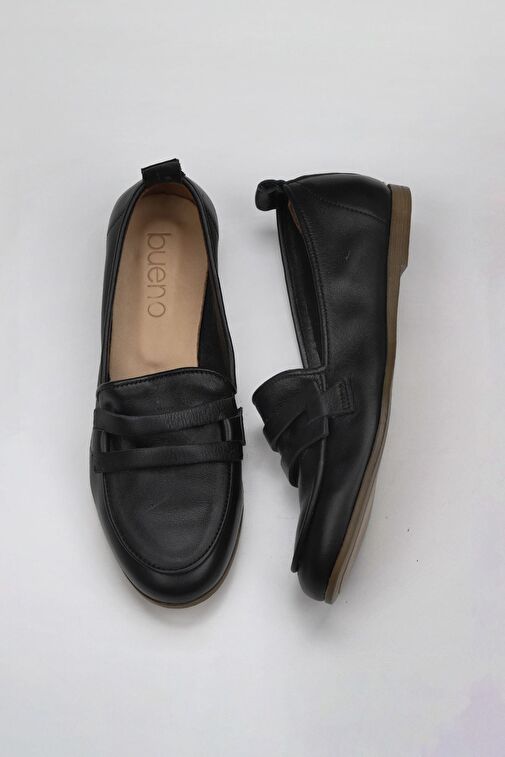 Bueno Shoes Siyah Deri Kadın Loafer 01wy6000 - Görsel 2