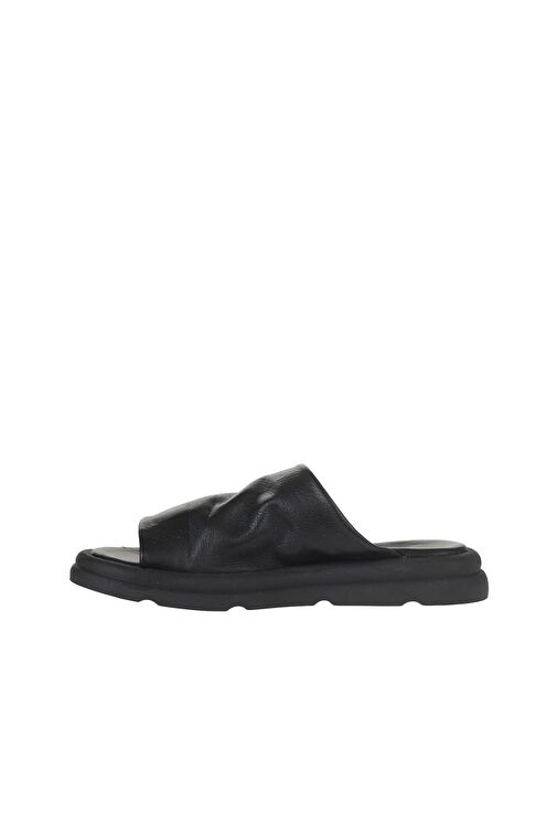 Bueno Shoes Siyah Deri Kadın Düz Terlik 01wy9400 - Görsel 5