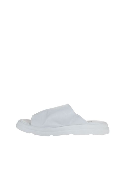 Bueno Shoes Beyaz Deri Kadın Düz Terlik 01wy9400 - Görsel 5