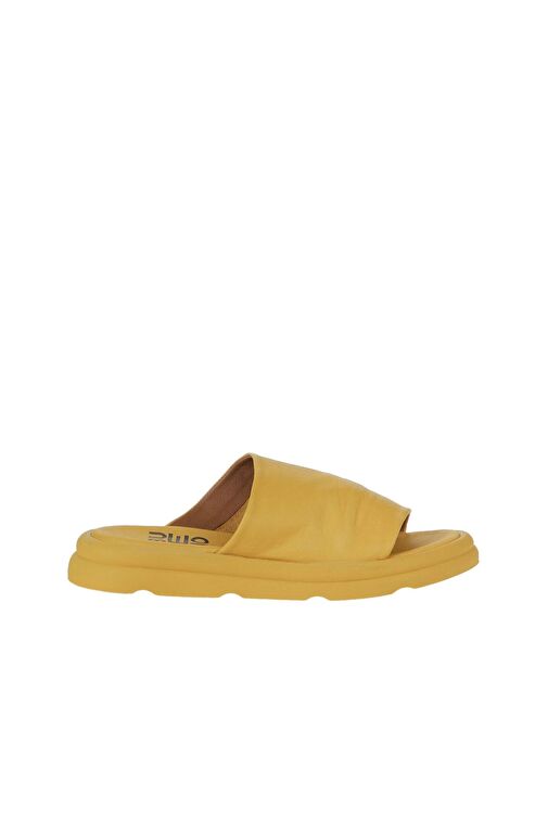 Bueno Shoes Sarı Deri Kadın Düz Terlik 01wy9400 - Görsel 3