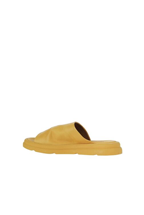 Bueno Shoes Sarı Deri Kadın Düz Terlik 01wy9400 - Görsel 6