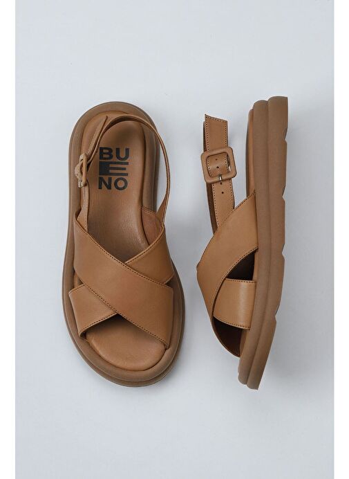 Bueno Shoes Taba Taba Deri Kadın Sandalet 01wy9403 - Görsel 2